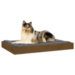 Petshop - Accesorii petshop - Culcusuri si custi - Culcusuri si saltele - Pat pentru caini, maro miere, 91,5x64x9 cm, lemn masiv de pin - Infinity.ro