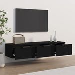 Casa si Gradina - Mobilier - Biblioteci si rafturi - Rafturi - Dulap de perete, negru, 102x30x20 cm, lemn prelucrat - Infinity.ro
