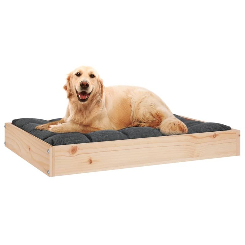 Petshop - Accesorii petshop - Culcusuri si custi - Culcusuri si saltele - Pat pentru caini, 71,5x54x9 cm, lemn masiv de pin - Infinity.ro