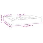 Petshop - Accesorii petshop - Culcusuri si custi - Culcusuri si saltele - Pat pentru caini, 71,5x54x9 cm, lemn masiv de pin - Infinity.ro