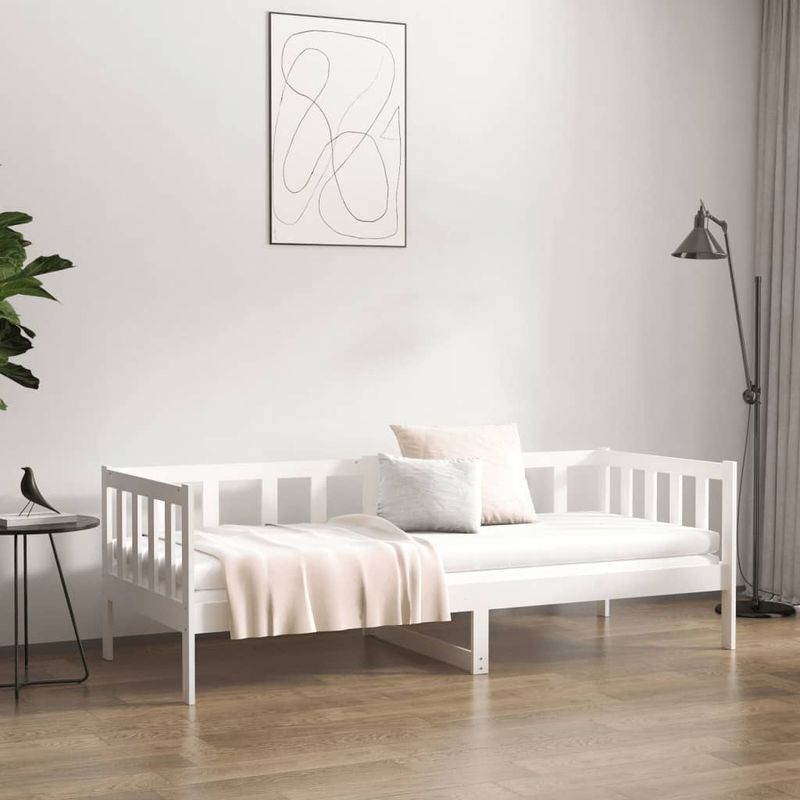 Casa si Gradina - Mobilier - Paturi si accesorii - Paturi - Pat de zi, alb, 90x190 cm, lemn masiv de pin - Infinity.ro