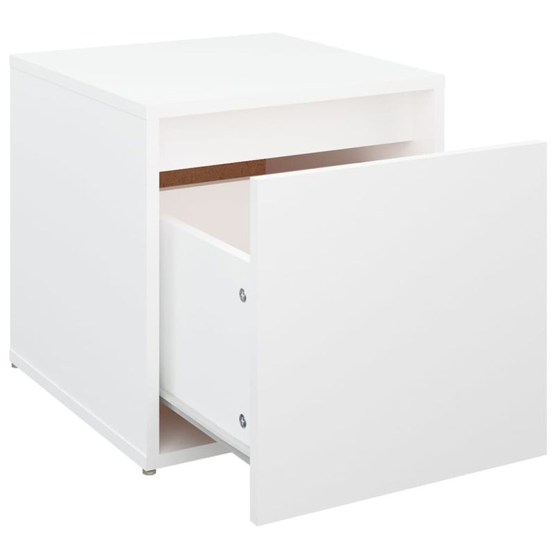 Casa si Gradina - Mobilier - Organizare si depozitare - Cutii depozitare - Cutie cu sertar, alb, 40,5x40x40 cm, lemn compozit - Infinity.ro