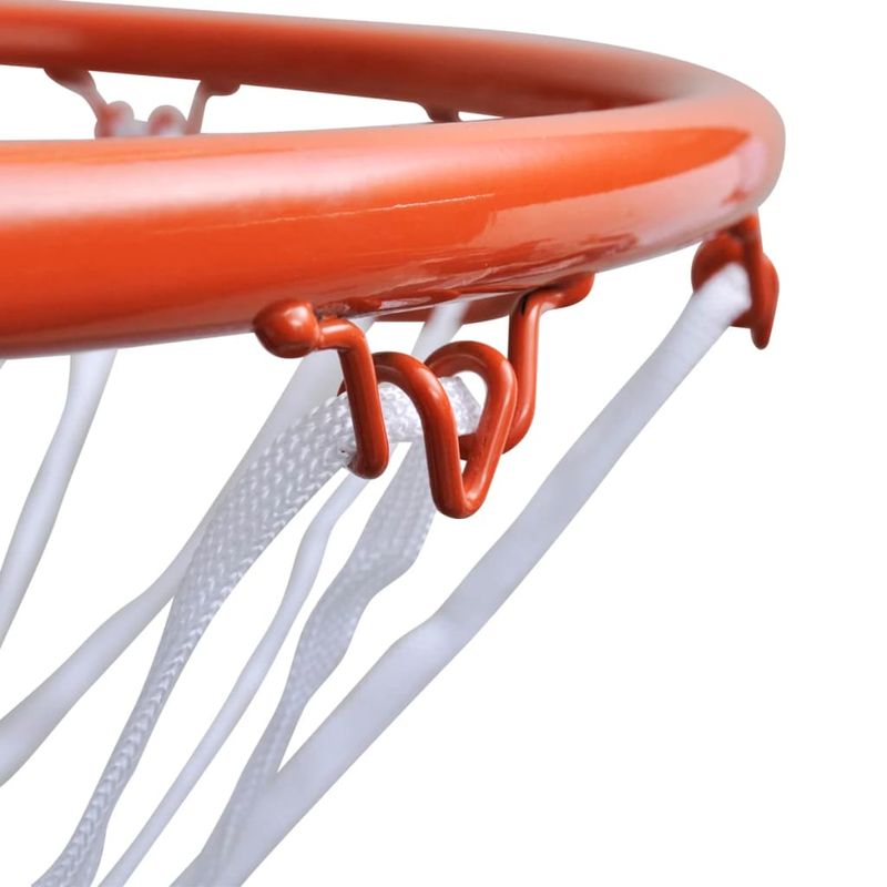 Sport si Outdoor - Sporturi de echipa - Baschet - Cosuri si panouri baschet - Set cos de poarta de baschet, inel cu plasa, portocaliu, 45 cm - Infinity.ro