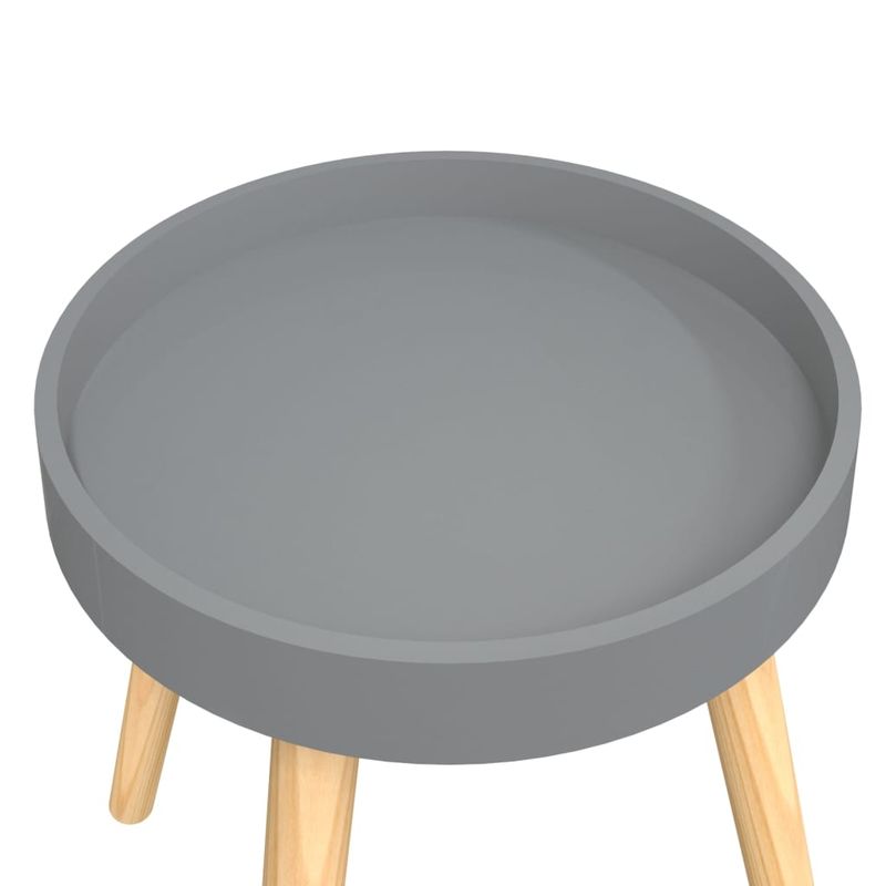 Casa si Gradina - Mobilier - Mese si birouri - Mese living - Masuta laterala, gri, 38x38x40 cm lemn prelucrat&lemn masiv pin - Infinity.ro
