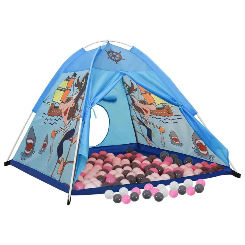 Jucarii, Copii si Bebe - Jucarii si jocuri - Jucarii de exterior - Casute si corturi copii - Cort de joaca pentru copii cu 250 bile, albastru, 120x120x90 cm, multicolor 2 - Infinity.ro
