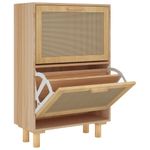 Casa si Gradina - Mobilier - Organizare si depozitare - Organizator incaltaminte - Pantofar, maro, 52x25x80 cm, lemn prelucrat si ratan natural - Infinity.ro