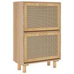 Casa si Gradina - Mobilier - Organizare si depozitare - Organizator incaltaminte - Pantofar, maro, 52x25x80 cm, lemn prelucrat si ratan natural - Infinity.ro