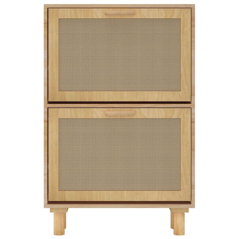 Casa si Gradina - Mobilier - Organizare si depozitare - Organizator incaltaminte - Pantofar, maro, 52x25x80 cm, lemn prelucrat si ratan natural - Infinity.ro