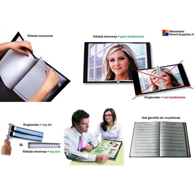 Carti si Birotica - Birotica - Accesorii de birou - Mape si dosare - rillstab Album de prezentare A3, 24 folii, negru - Infinity.ro