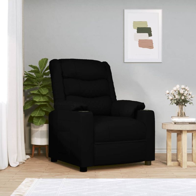 Casa si Gradina - Mobilier - Scaune si fotolii - Fotolii - Fotoliu rabatabil electric, negru, piele ecologica - Infinity.ro