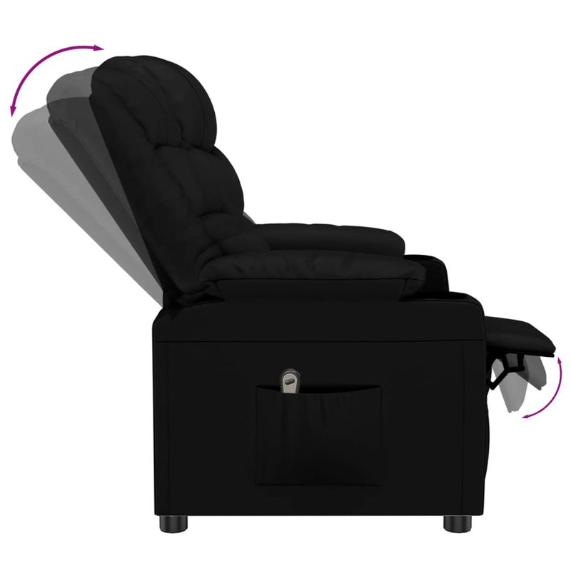 Casa si Gradina - Mobilier - Scaune si fotolii - Fotolii - Fotoliu rabatabil electric, negru, piele ecologica - Infinity.ro