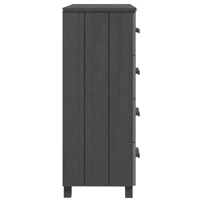 Casa si Gradina - Mobilier - Comode si corpuri - Comode - Servanta „HAMAR”, gri inchis, 79x40x103,5 cm, lemn masiv pin - Infinity.ro