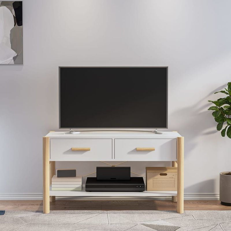 Casa si Gradina - Mobilier - Comode si corpuri - Comode - Comoda TV, alb, 82x38x45 cm, lemn prelucrat - Infinity.ro