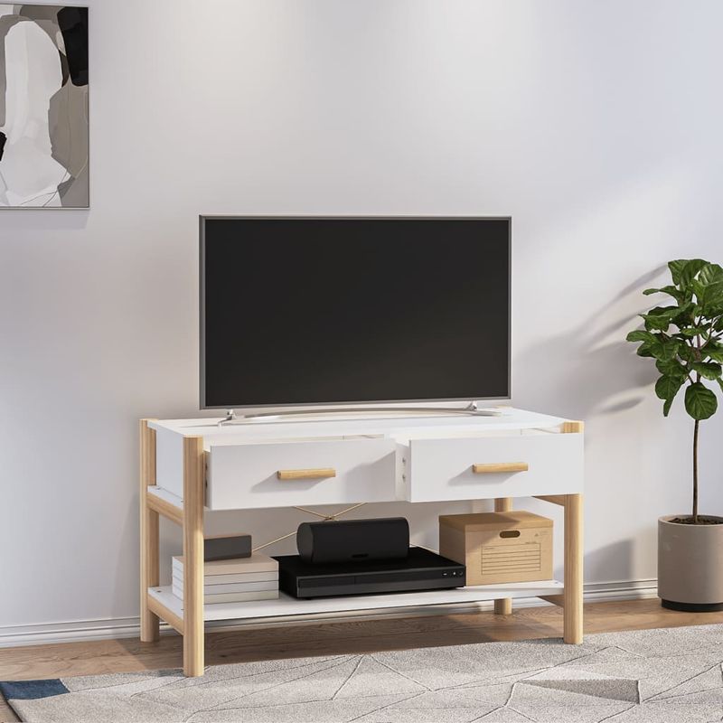 Casa si Gradina - Mobilier - Comode si corpuri - Comode - Comoda TV, alb, 82x38x45 cm, lemn prelucrat - Infinity.ro
