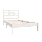 Casa si Gradina - Mobilier - Paturi si accesorii - Paturi - Cadru de pat mic single, alb, 90x200 cm, lemn masiv - Infinity.ro