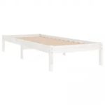 Casa si Gradina - Mobilier - Paturi si accesorii - Paturi - Cadru de pat mic single, alb, 90x200 cm, lemn masiv - Infinity.ro