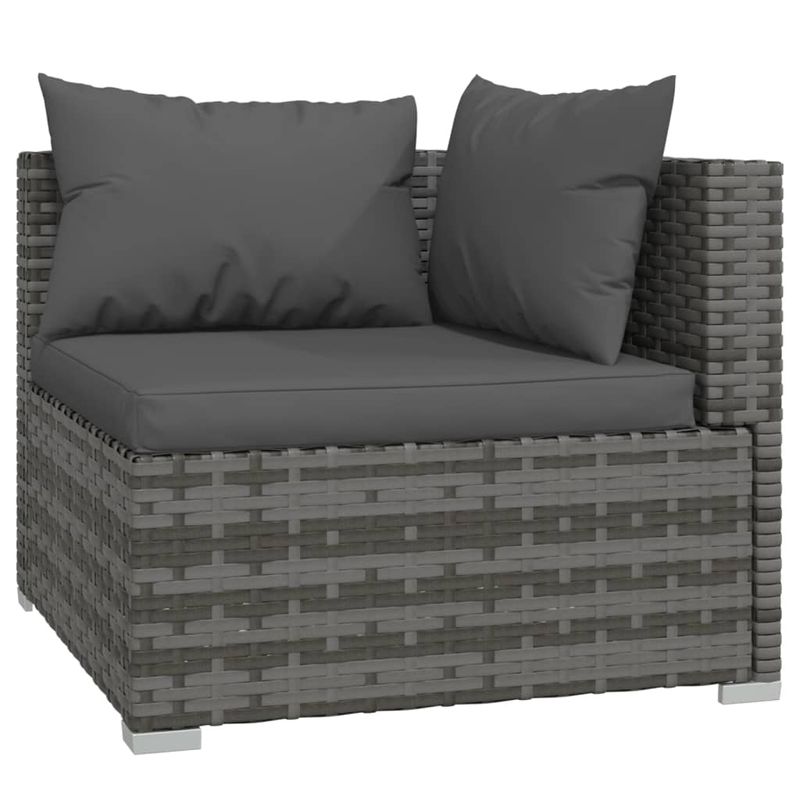 Casa si Gradina - Gradina si terasa - Mobilier exterior - Seturi mobila gradina - Set mobilier de gradina cu perne, 5 piese, gri, poliratan - Infinity.ro