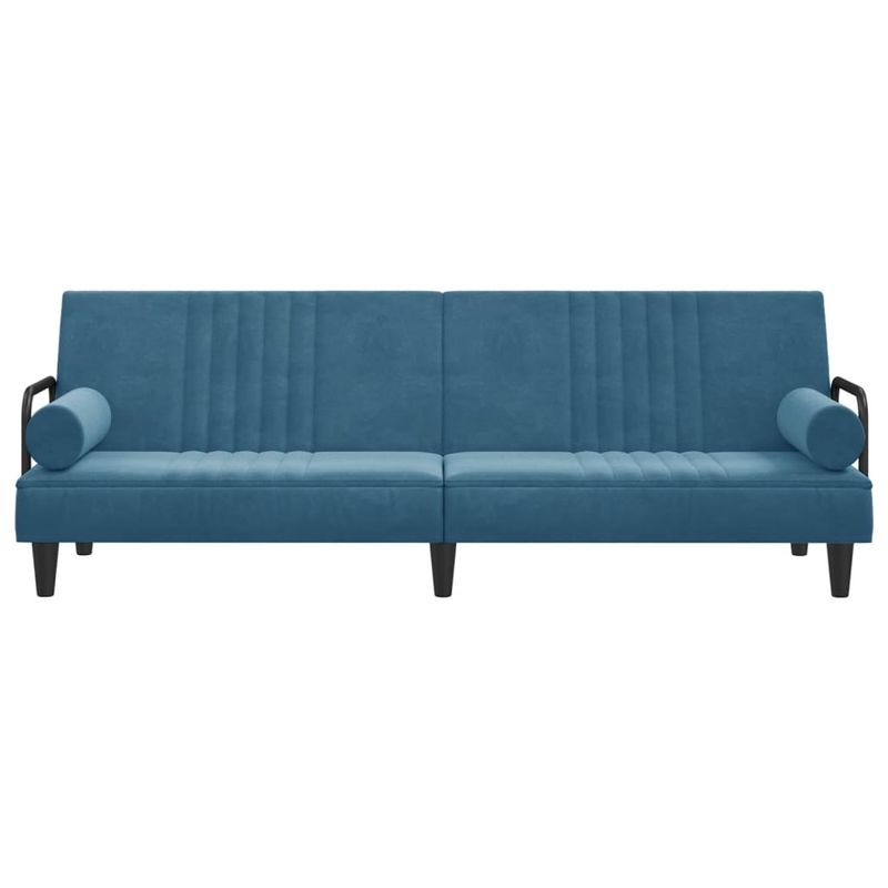 Casa si Gradina - Mobilier - Canapele si coltare - Canapele - Canapea extensibila cu cotiere, catifea albastra - Infinity.ro