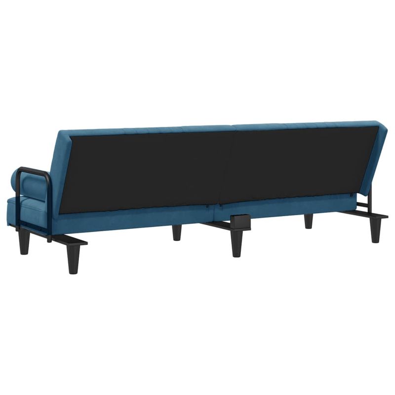 Casa si Gradina - Mobilier - Canapele si coltare - Canapele - Canapea extensibila cu cotiere, catifea albastra - Infinity.ro