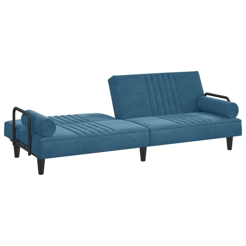 Casa si Gradina - Mobilier - Canapele si coltare - Canapele - Canapea extensibila cu cotiere, catifea albastra - Infinity.ro