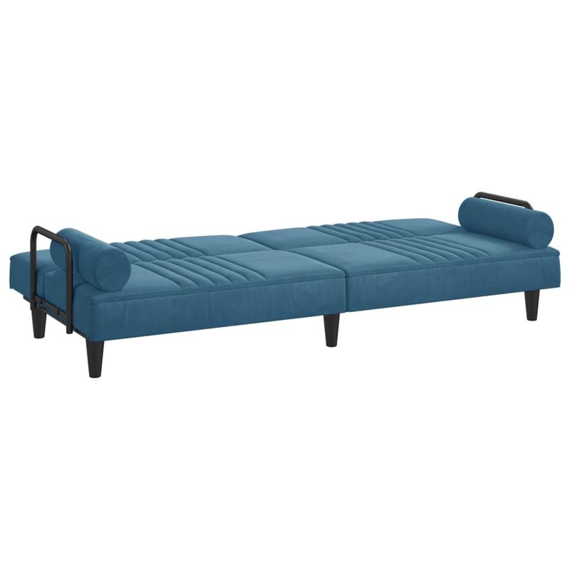 Casa si Gradina - Mobilier - Canapele si coltare - Canapele - Canapea extensibila cu cotiere, catifea albastra - Infinity.ro