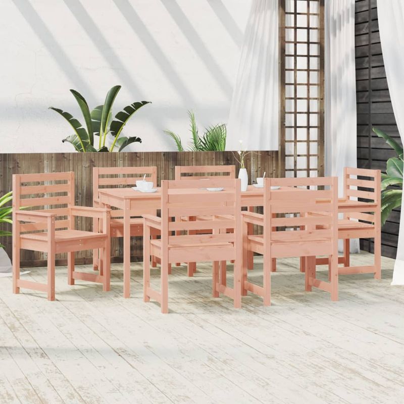 Casa si Gradina - Gradina si terasa - Mobilier exterior - Seturi mobila gradina - Set cu masa de gradina, 7 piese, lemn masiv douglas - Infinity.ro