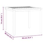 Casa si Gradina - Gradina si terasa - Mobilier exterior - Mese gradina - Masa de gradina, 90x90x74 cm, lemn masiv de acacia - Infinity.ro