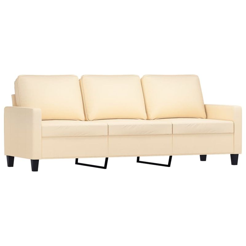 Casa si Gradina - Mobilier - Seturi de mobilier - Seturi living - Set de canapele cu perne, 3 piese, crem, textil - Infinity.ro