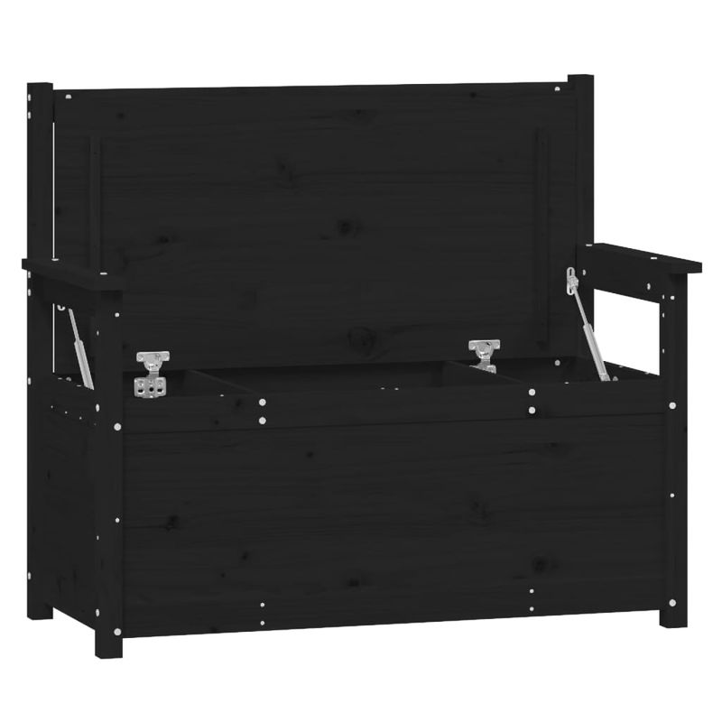 Casa si Gradina - Mobilier - Canapele si coltare - Banchete - Banca, negru, 112,5x51,5x96,5 cm, lemn masiv de pin - Infinity.ro