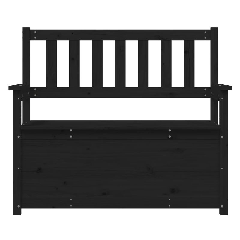 Casa si Gradina - Mobilier - Canapele si coltare - Banchete - Banca, negru, 112,5x51,5x96,5 cm, lemn masiv de pin - Infinity.ro