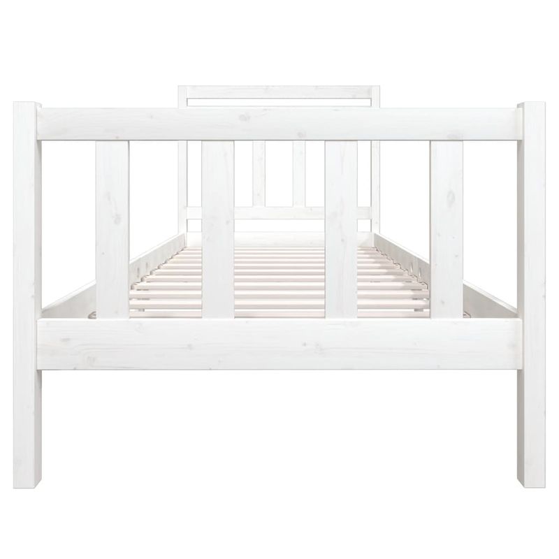 Casa si Gradina - Mobilier - Paturi si accesorii - Paturi - Cadru de pat mic single, alb, 90x190 cm, lemn masiv - Infinity.ro