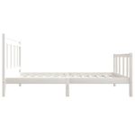 Casa si Gradina - Mobilier - Paturi si accesorii - Paturi - Cadru de pat mic single, alb, 90x190 cm, lemn masiv - Infinity.ro