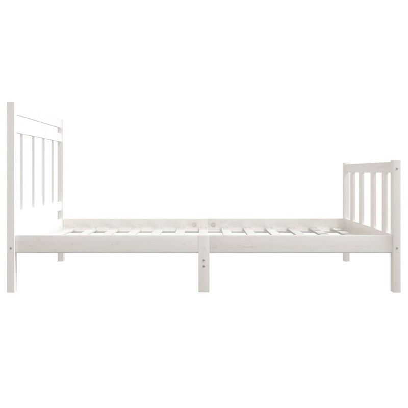 Casa si Gradina - Mobilier - Paturi si accesorii - Paturi - Cadru de pat mic single, alb, 90x190 cm, lemn masiv - Infinity.ro