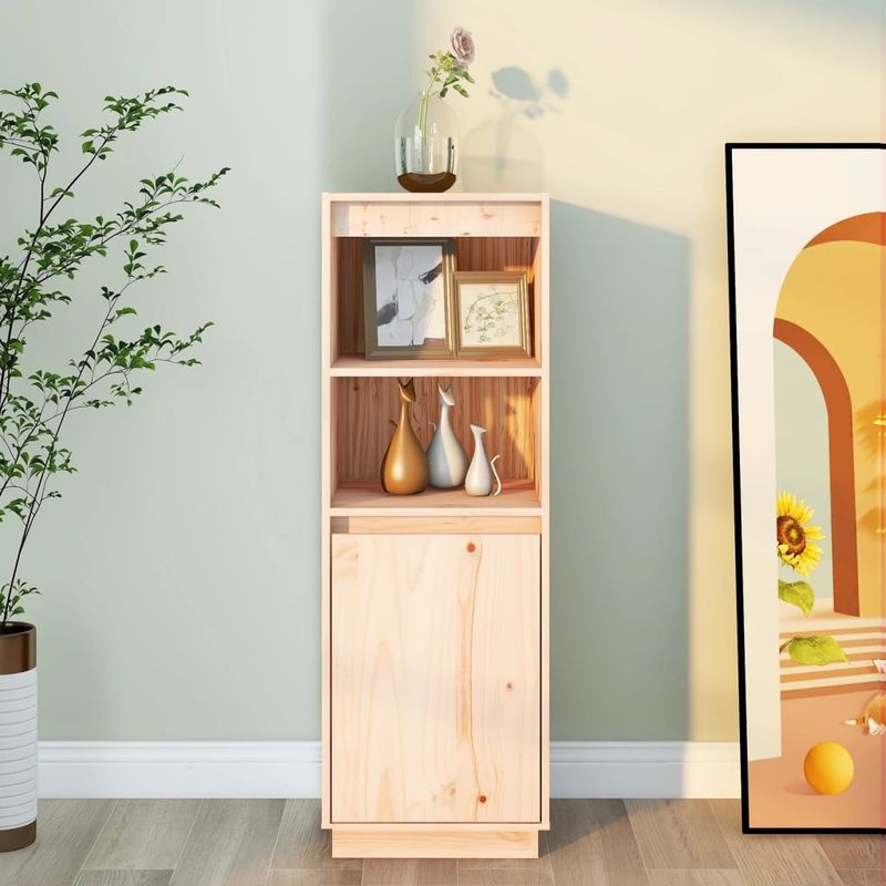 Casa si Gradina - Mobilier - Comode si corpuri - Corpuri bucatarie - Dulap inalt, gri, 37x34x110 cm, lemn masiv de pin - Infinity.ro