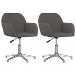 Casa si Gradina - Mobilier - Scaune si fotolii - Scaune - Scaune de bucatarie pivotante, 2 buc., gri inchis, textil - Infinity.ro