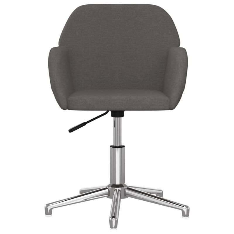 Casa si Gradina - Mobilier - Scaune si fotolii - Scaune - Scaune de bucatarie pivotante, 2 buc., gri inchis, textil - Infinity.ro