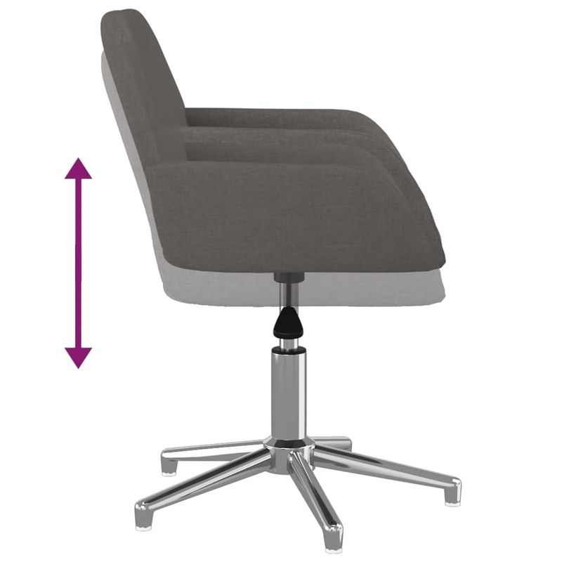 Casa si Gradina - Mobilier - Scaune si fotolii - Scaune - Scaune de bucatarie pivotante, 2 buc., gri inchis, textil - Infinity.ro