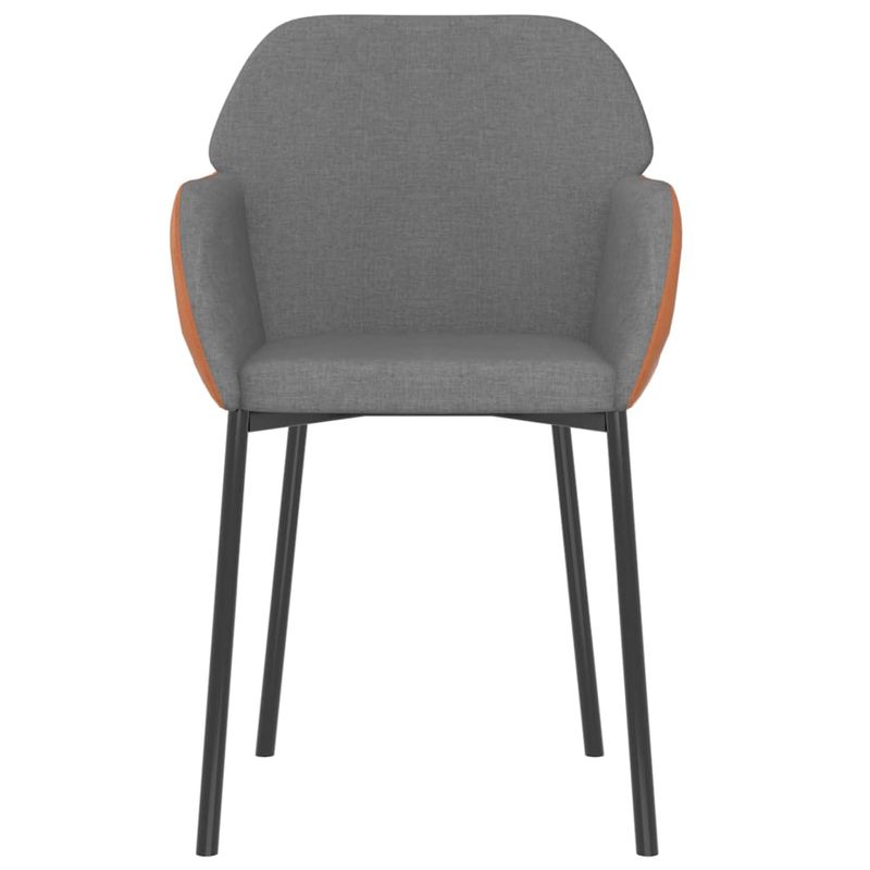 Casa si Gradina - Mobilier - Scaune si fotolii - Scaune - Scaune de bucatarie, 2 buc., gri deschis, textil / piele ecologica - Infinity.ro