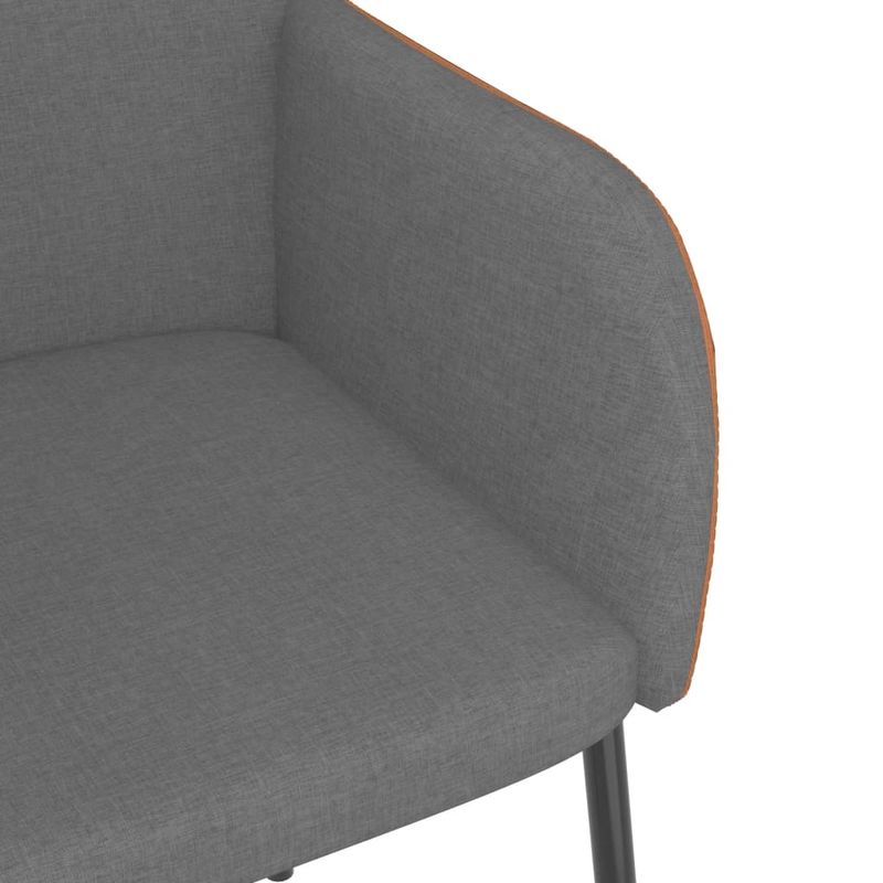 Casa si Gradina - Mobilier - Scaune si fotolii - Scaune - Scaune de bucatarie, 2 buc., gri deschis, textil / piele ecologica - Infinity.ro