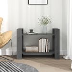 Casa si Gradina - Mobilier - Biblioteci si rafturi - Biblioteci - Biblioteca/Separator camera, gri, 80x35x56,5 cm, lemn masiv pin - Infinity.ro