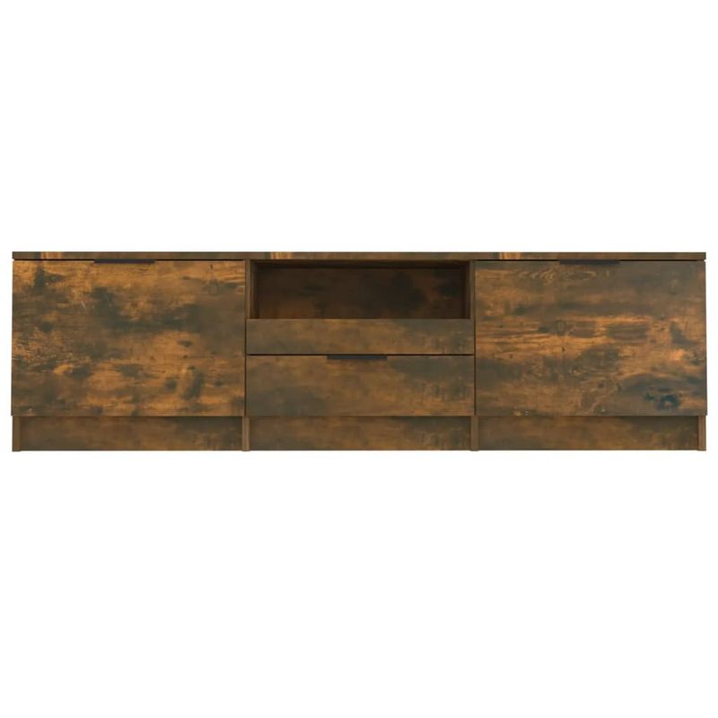 Casa si Gradina - Mobilier - Comode si corpuri - Comode - Comoda TV, stejar fumuriu, 140x35x40 cm, lemn prelucrat - Infinity.ro