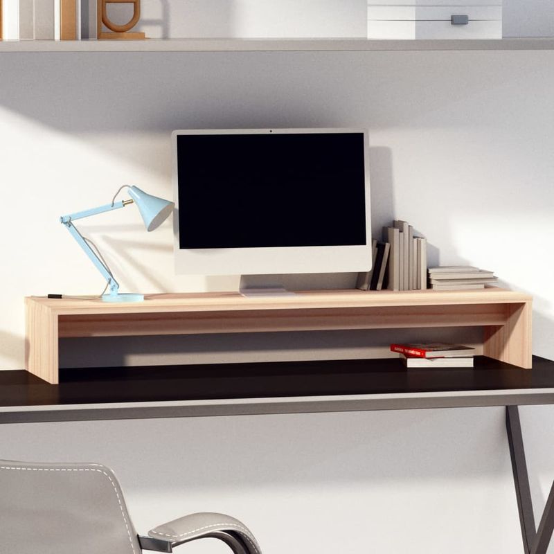 Casa si Gradina - Mobilier - Comode si corpuri - Comode - Suport pentru monitor, 100x27x15 cm, lemn masiv de pin - Infinity.ro