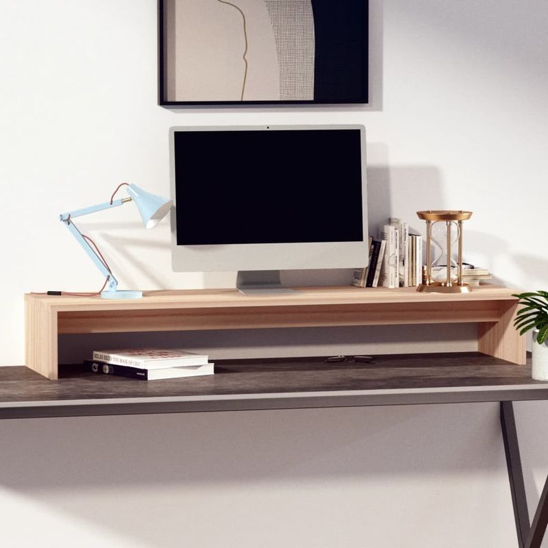 Casa si Gradina - Mobilier - Comode si corpuri - Comode - Suport pentru monitor, 100x27x15 cm, lemn masiv de pin - Infinity.ro