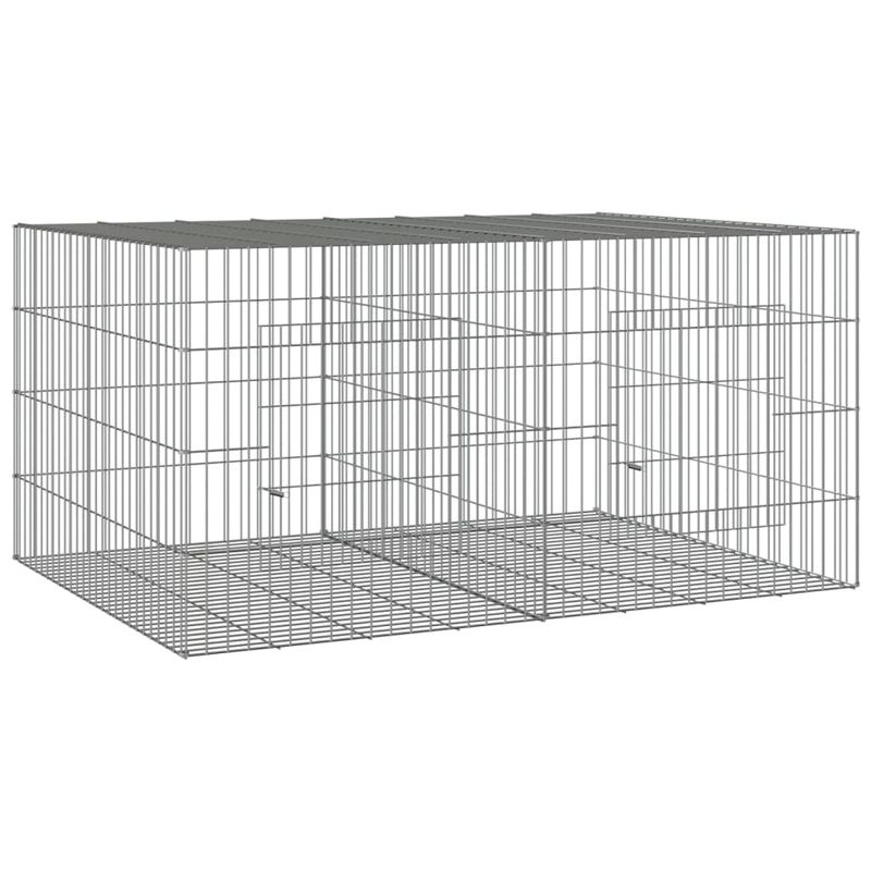 Petshop - Accesorii petshop - Culcusuri si custi - Custi interior si exterior - Cusca pentru iepuri, 2 panouri, 110x79x54 cm, fier galvanizat - Infinity.ro