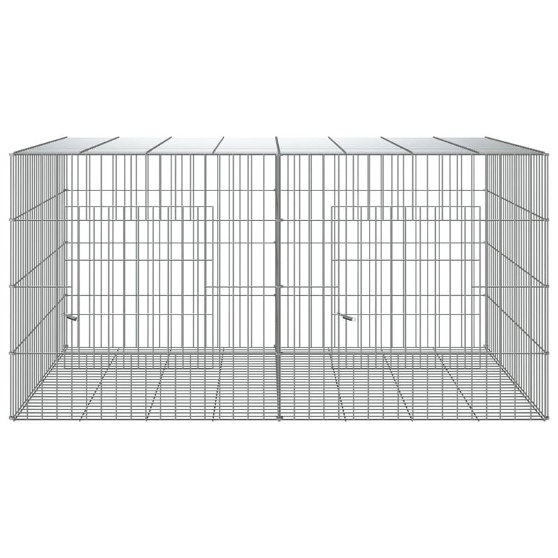 Petshop - Accesorii petshop - Culcusuri si custi - Custi interior si exterior - Cusca pentru iepuri, 2 panouri, 110x79x54 cm, fier galvanizat - Infinity.ro