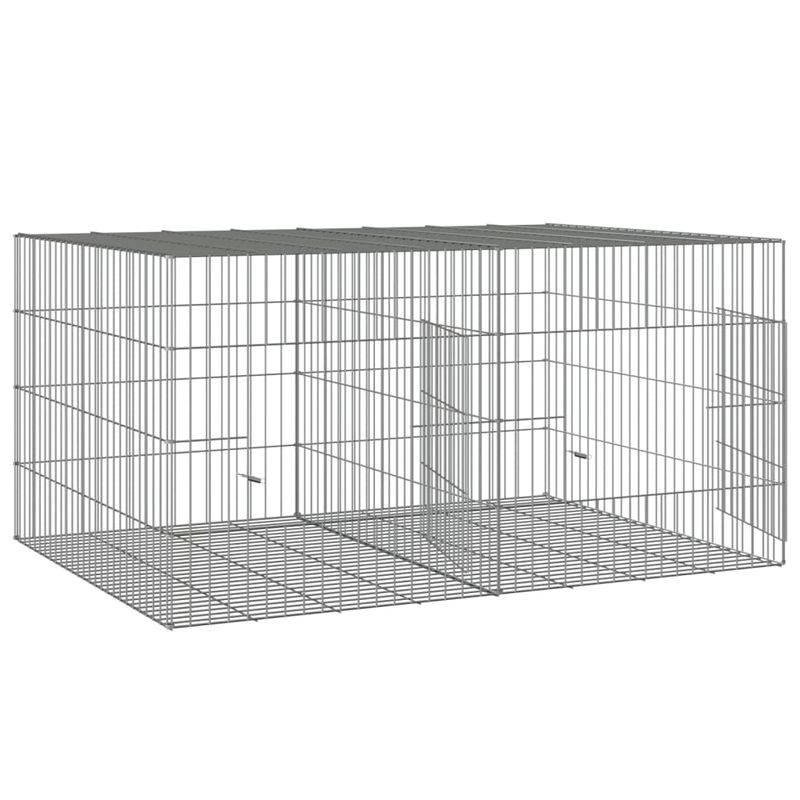 Petshop - Accesorii petshop - Culcusuri si custi - Custi interior si exterior - Cusca pentru iepuri, 2 panouri, 110x79x54 cm, fier galvanizat - Infinity.ro