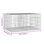 Petshop - Accesorii petshop - Culcusuri si custi - Custi interior si exterior - Cusca pentru iepuri, 2 panouri, 110x79x54 cm, fier galvanizat - Infinity.ro