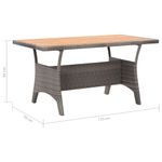 Casa si Gradina - Gradina si terasa - Mobilier exterior - Mese gradina - Masa de gradina, gri, 120x70x66 cm, lemn masiv de acacia - Infinity.ro