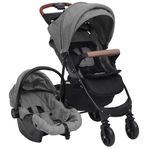 Jucarii, Copii si Bebe - Carucioare si articole de transport - Carucioare - Carucioare standard - Carucior pentru copii 3-in-1, gri deschis, otel - Infinity.ro