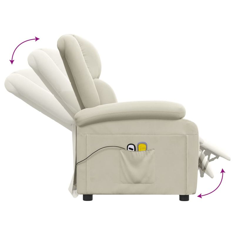 Ingrijire personala si Cosmetice - Sanatate si wellness - Articole wellness - Fotolii de masaj - Fotoliu de masaj electric, crem, catifea - Infinity.ro